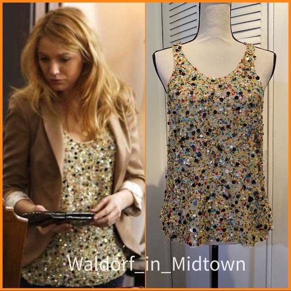3.1 Phillip Lim Tops - ASO SERENA VAN DER WOODSEN SEQUIN TANK - Size 2